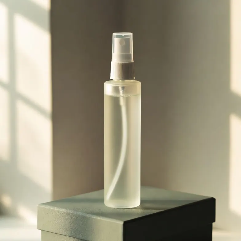 Frosted spray bottle of topical finasteride and minoxidil